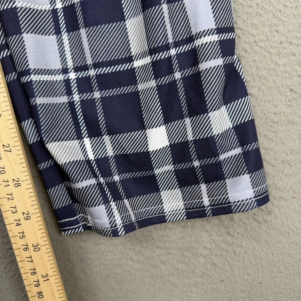San Ramon Valley Thunderbirds Pants Mens XS Blue Football Plaid Sleep Drawstring